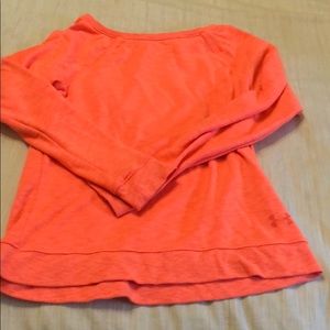 Coral Under Armour crew neck sweatshirt